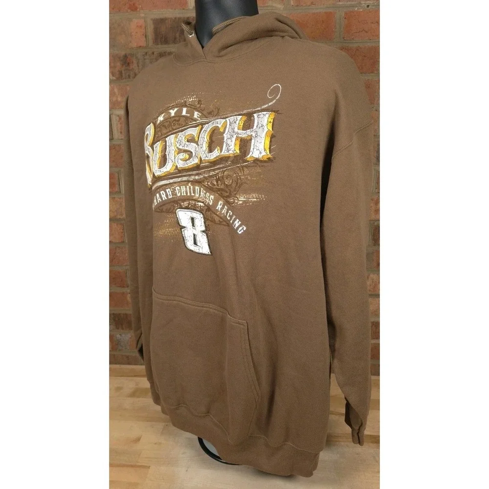 Kyle Busch NASCAR Racing RCR 2025 Rebel Bourbon Brown Mens 2XL Hoodie